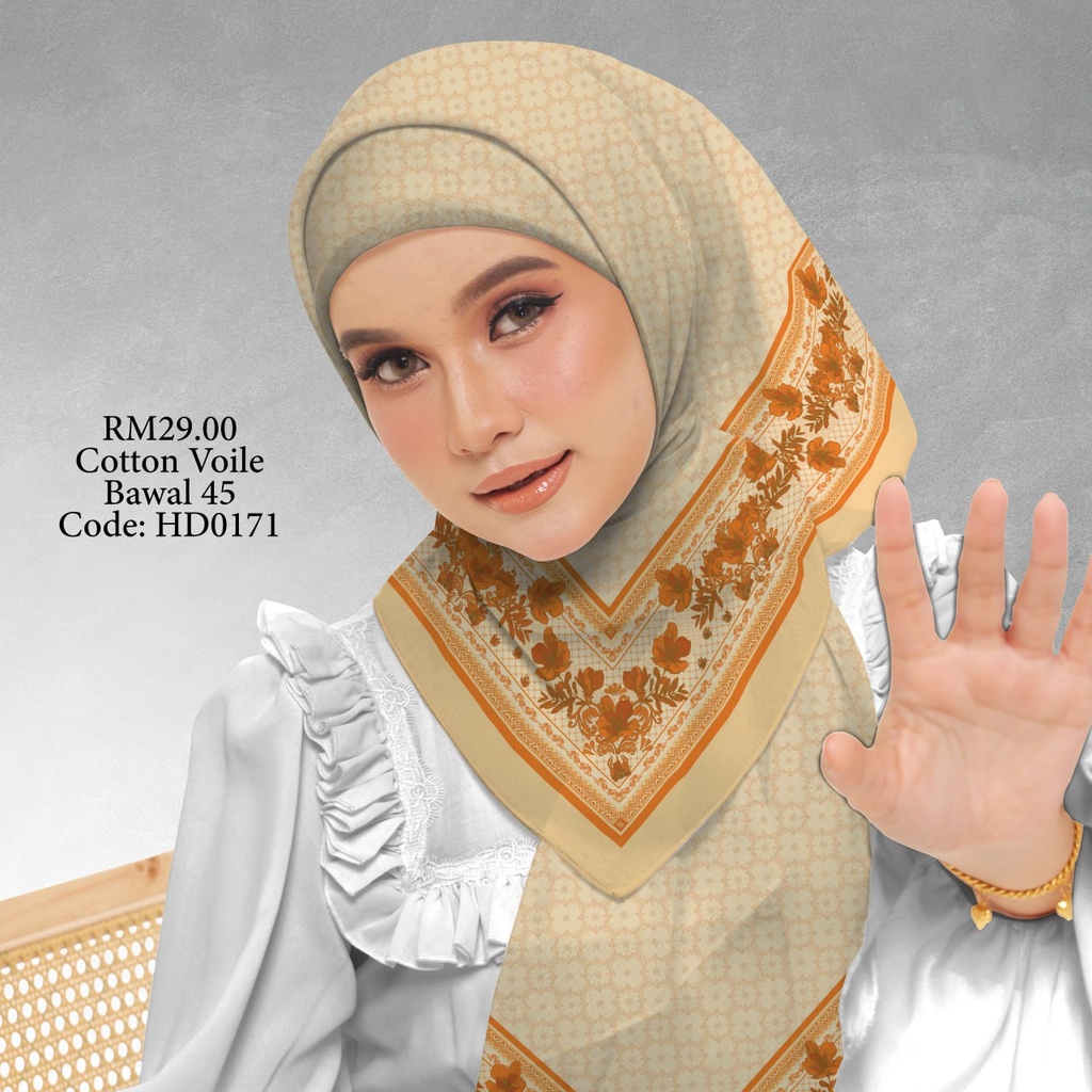 Tudung Bawal (Square Hijab) in HD0171