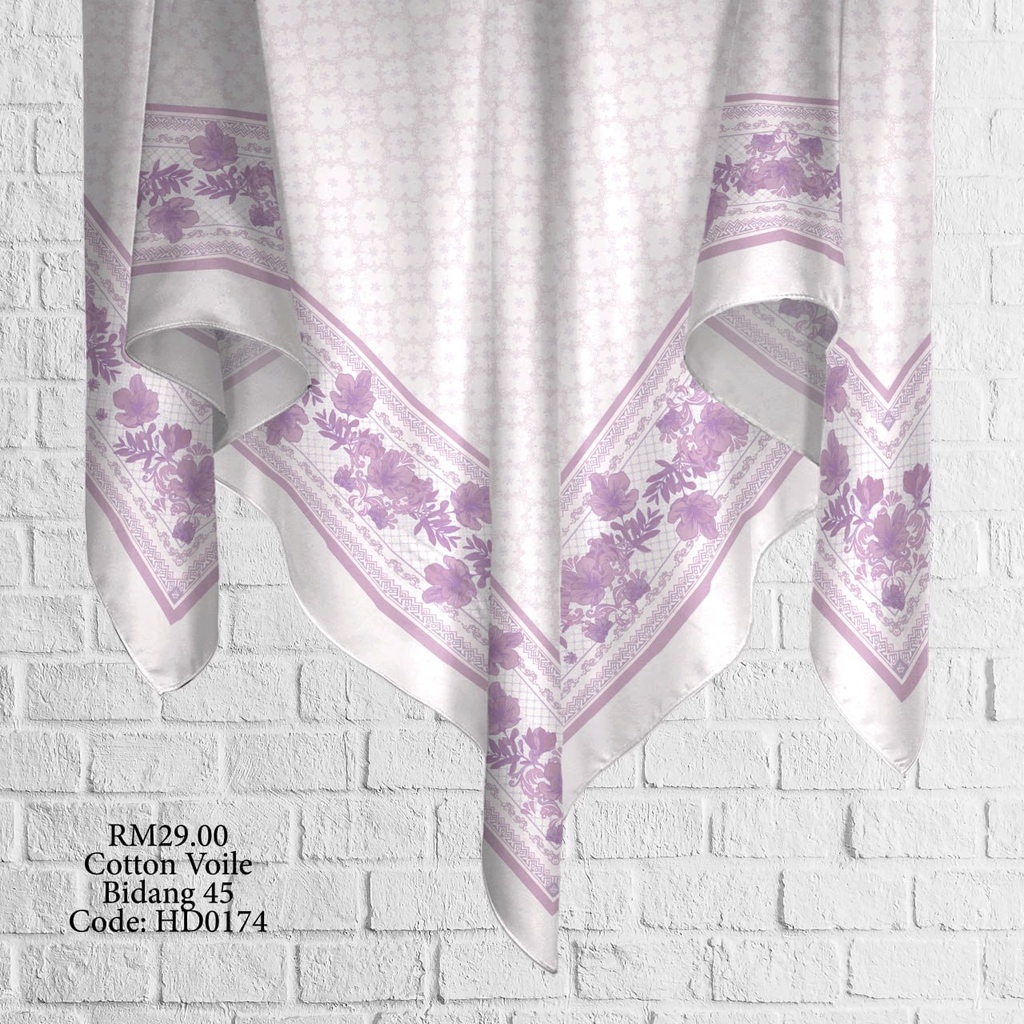 Tudung Bawal (Square Hijab) in HD0174