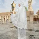 Telekung Travel Satin Printed (Awning Moss Crepe Berdagu) in DSY0011